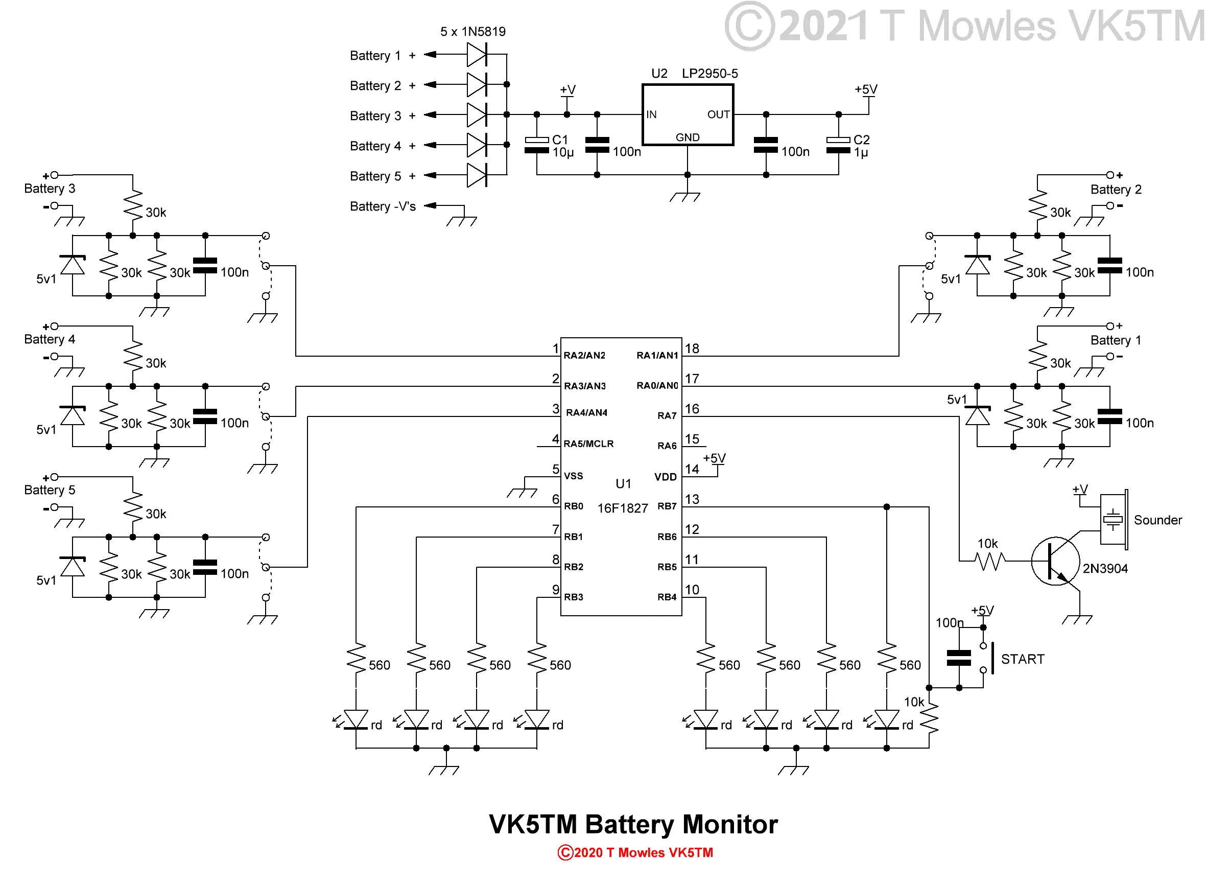 updated battery monitor 16F1827 schematic